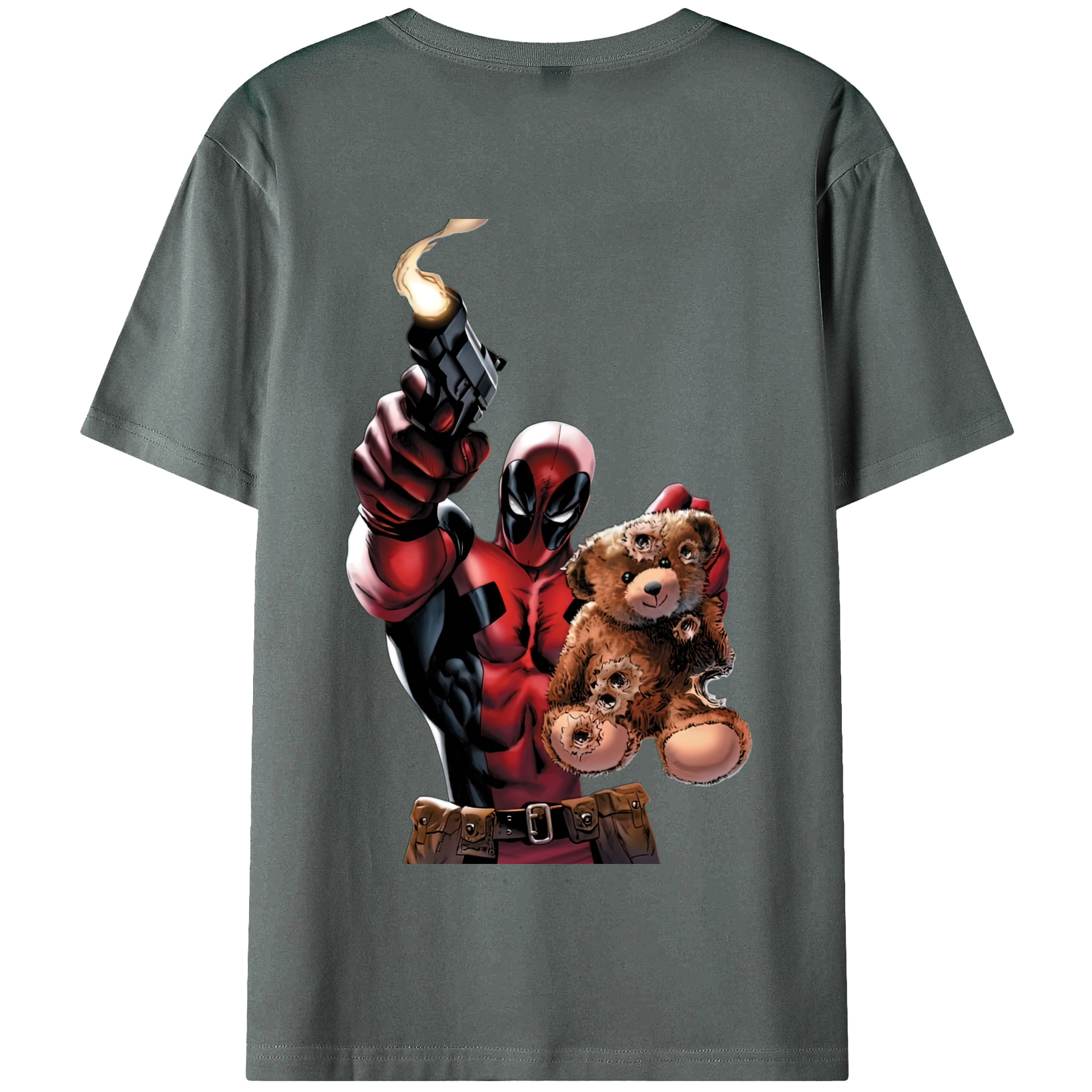 （画像用） Deadpool デッドプール 綿100％半袖Tシャツ（背面プリント）
